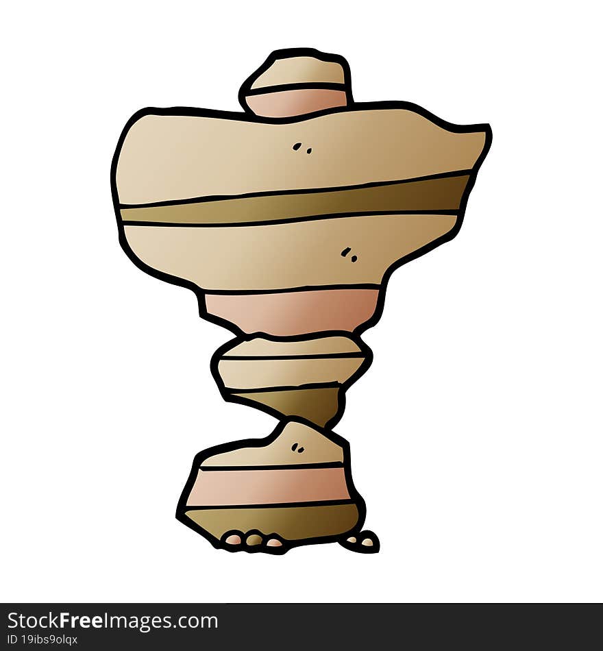 cartoon doodle of stacked stones