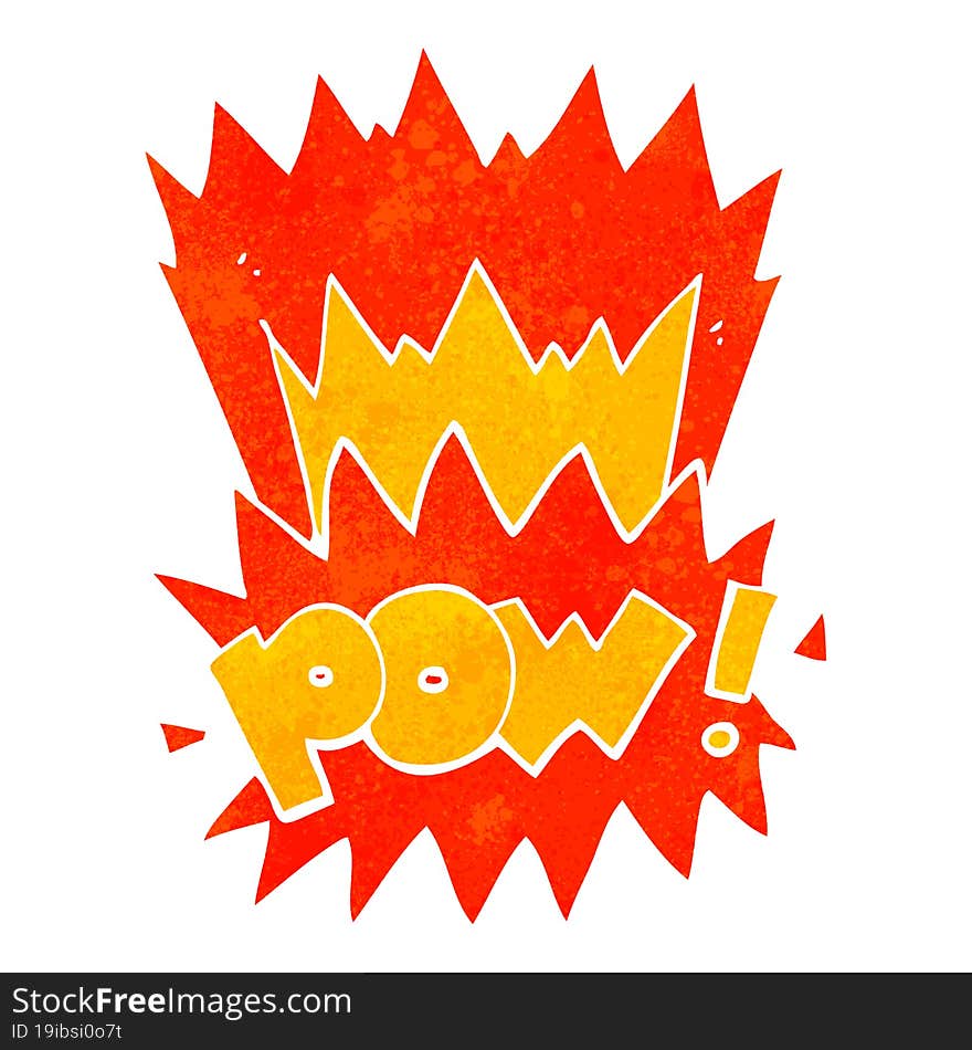 retro cartoon pow symbol