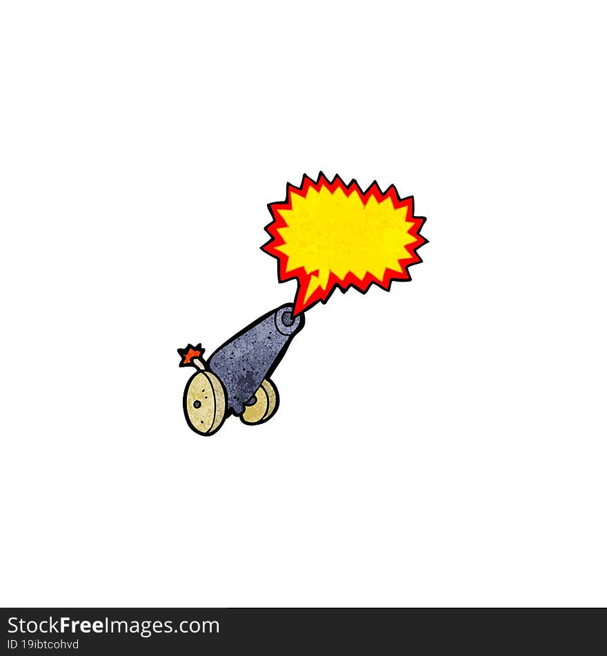 cartoon cannon firing