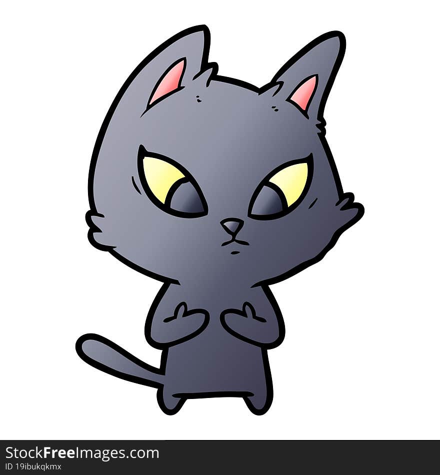 confused cartoon cat. confused cartoon cat