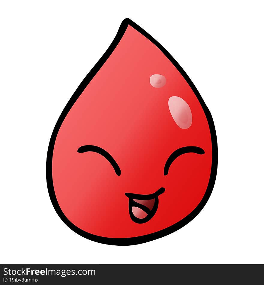 cartoon doodle blood drop