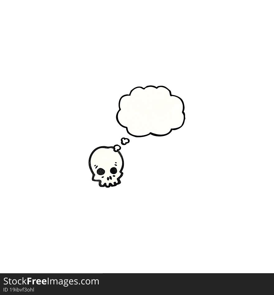 spooky skull cartoon