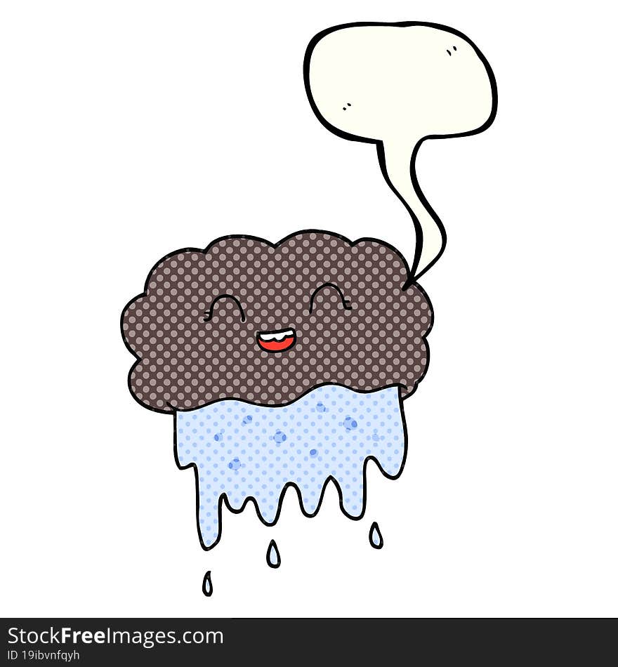 comic book speech bubble cartoon rain cloud