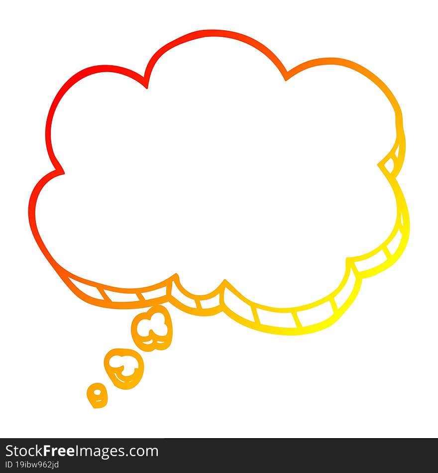 warm gradient line drawing cartoon expression bubble