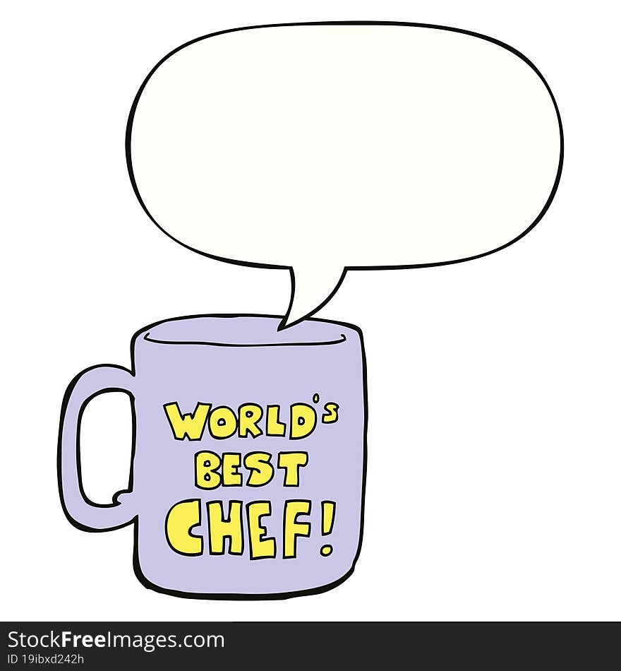 Worlds Best Chef Mug And Speech Bubble