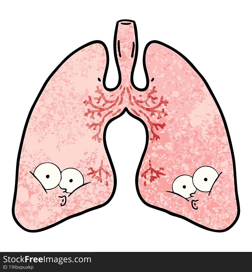 cartoon lungs. cartoon lungs