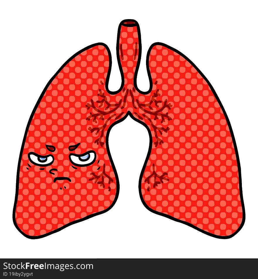 cartoon lungs. cartoon lungs