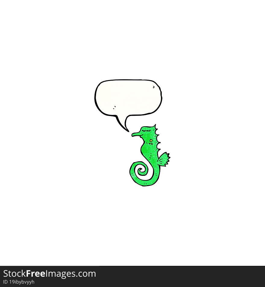 cartoon sea horse