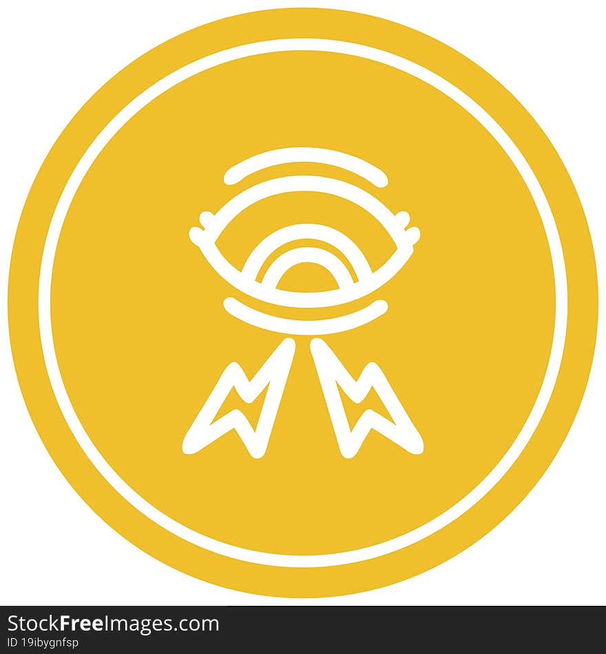 mystic eye circular icon