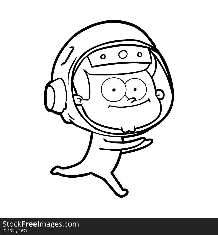 happy astronaut cartoon. happy astronaut cartoon