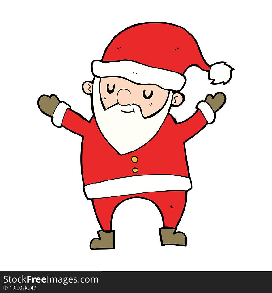 cartoon dancing santa