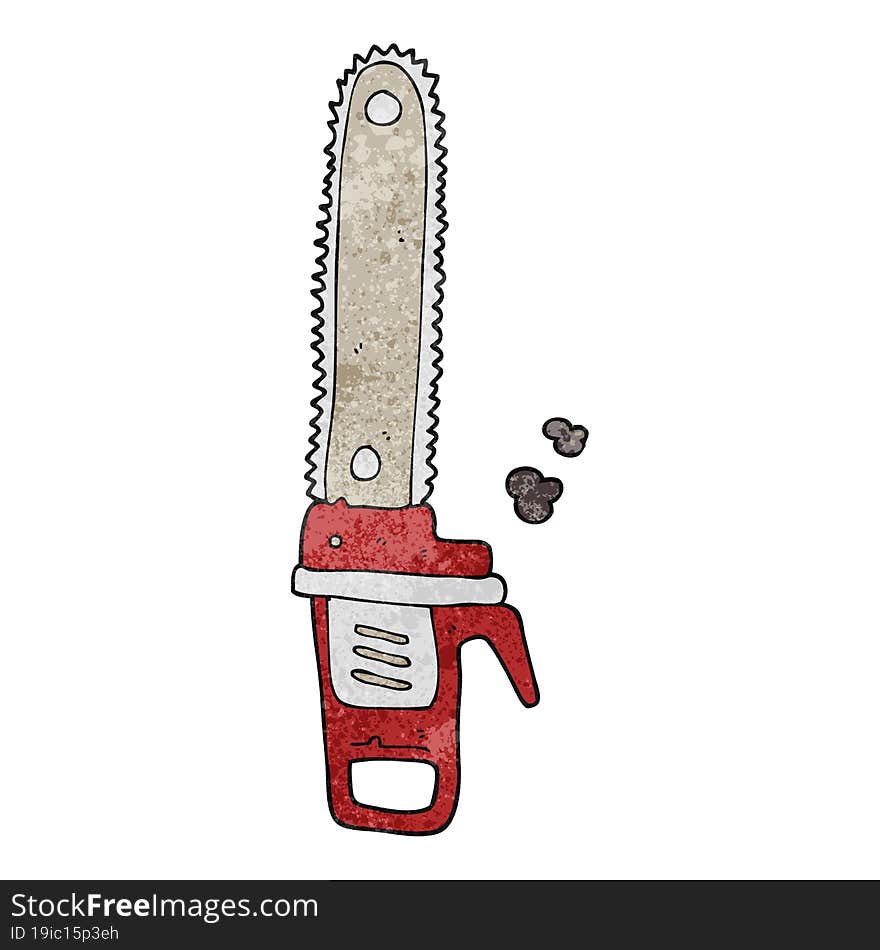 Textured Cartoon Chainsaw