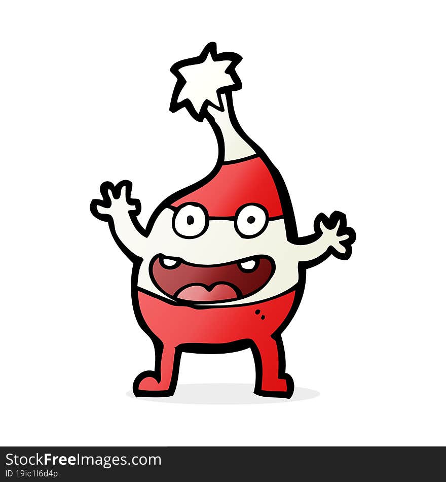 cartoon funny christmas creature