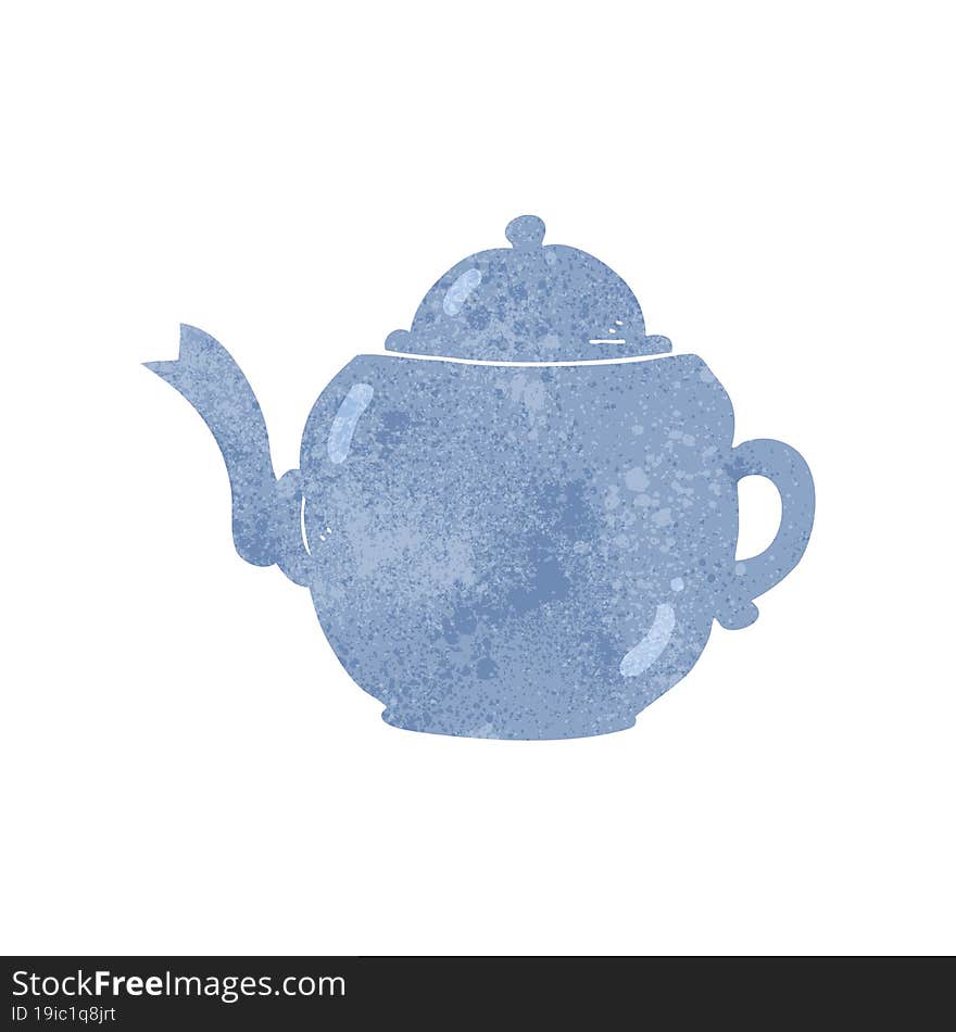 retro cartoon teapot