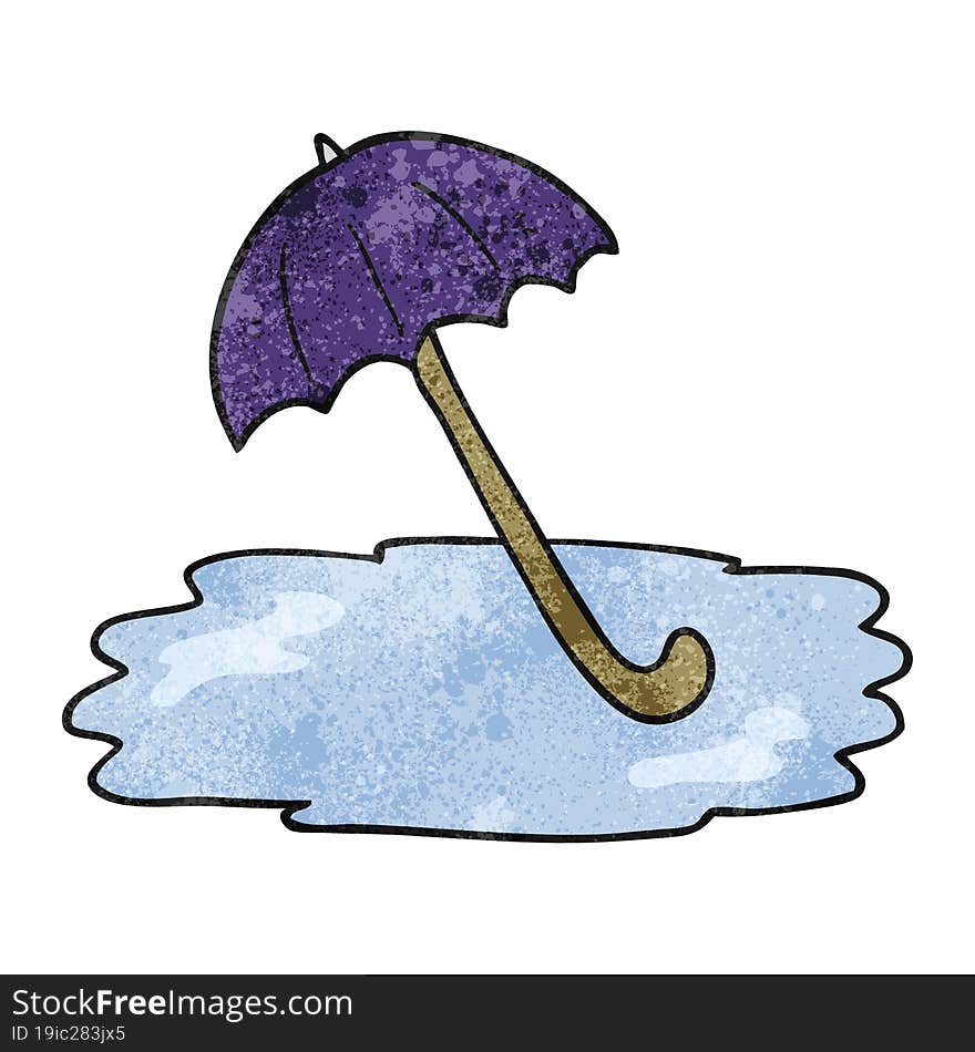 freehand drawn texture cartoon wet umbrella