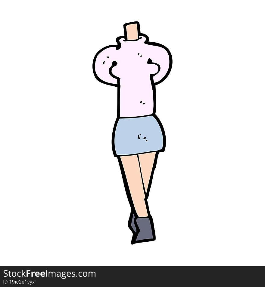 cartoon female body (mix and match cartoons or add own photos