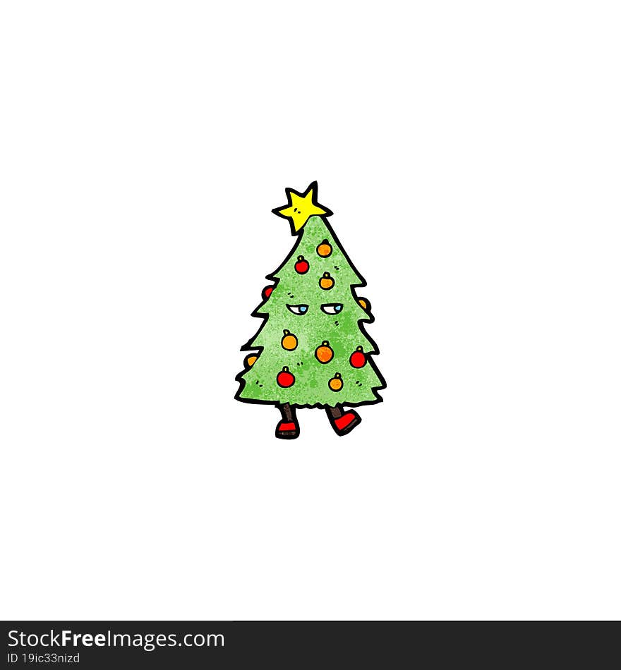 christmas tree cartoon character