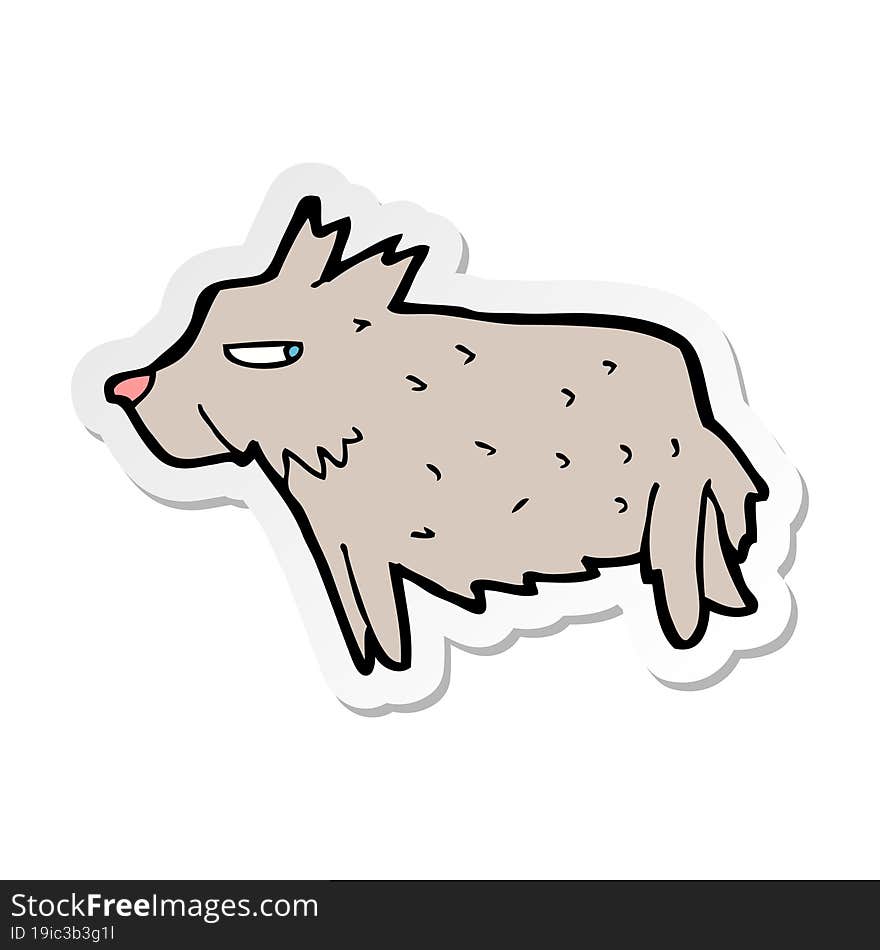 sticker of a cartoon terrier