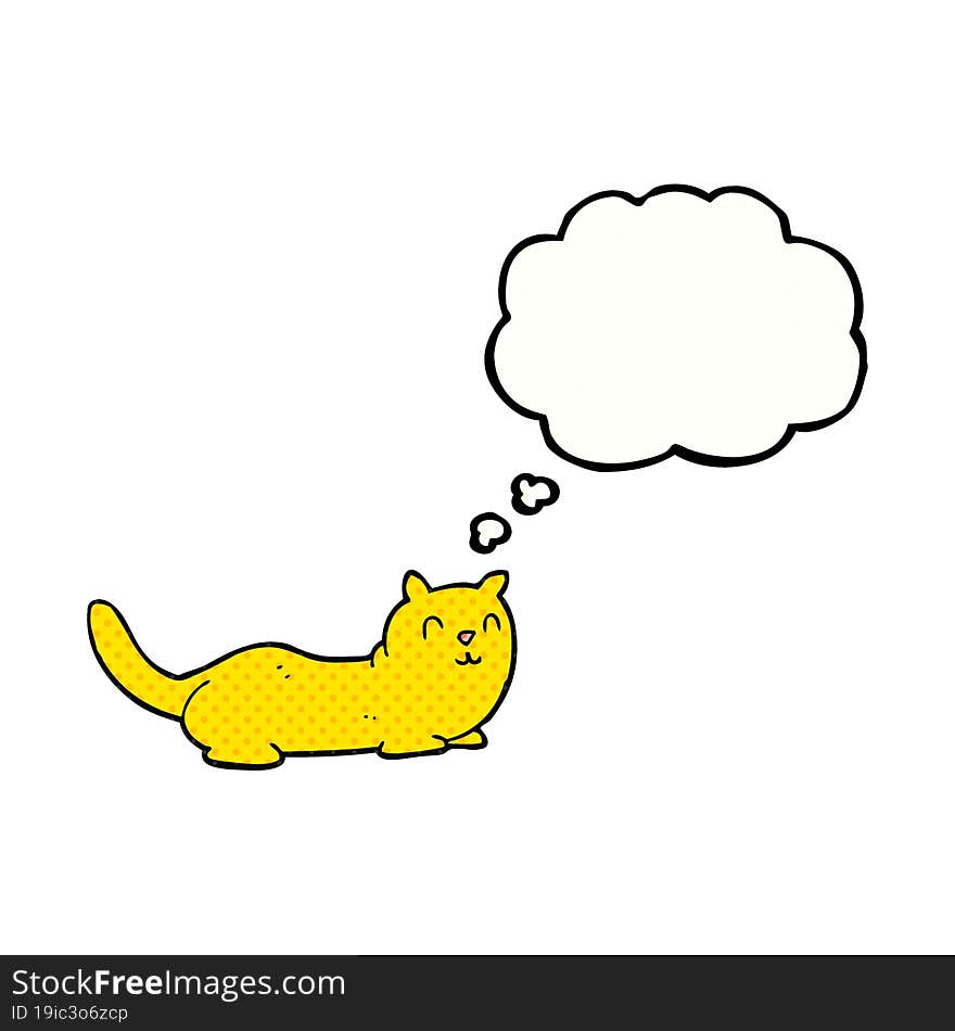 thought bubble cartoon cat