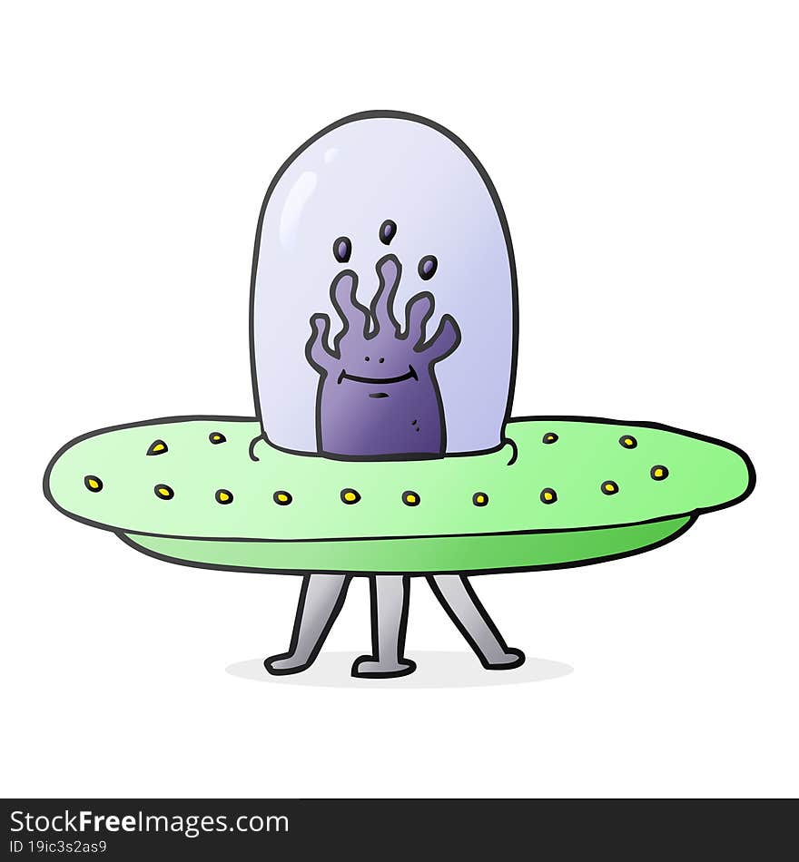 cartoon flying saucer