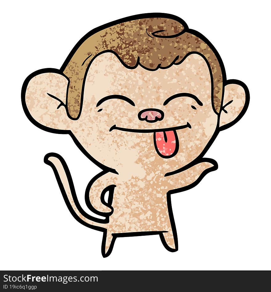 funny cartoon monkey. funny cartoon monkey