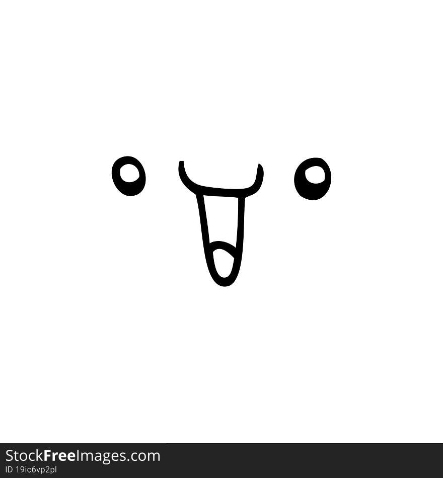 Cute Happy Cartoon Face