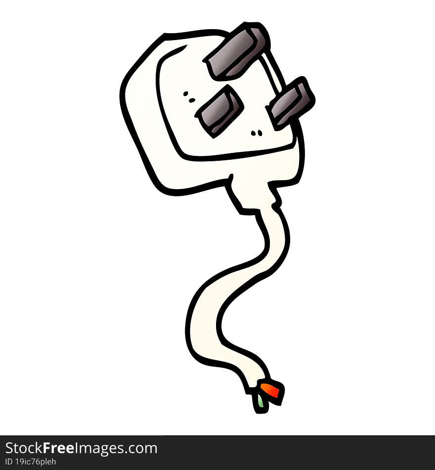 Cartoon Doodle British Plug