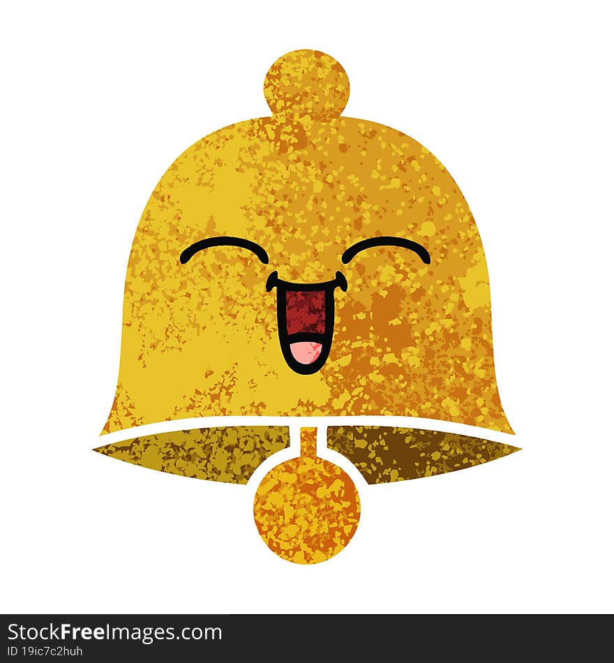 retro illustration style cartoon of a bell