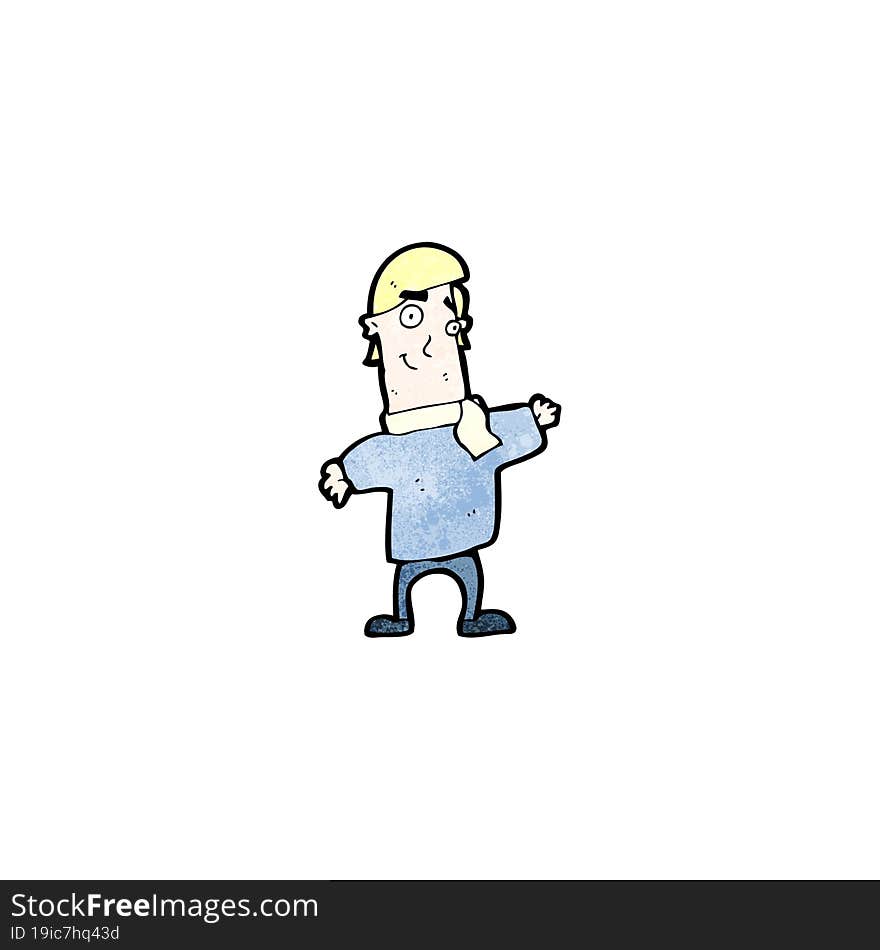 Cartoon Man With Open Arms