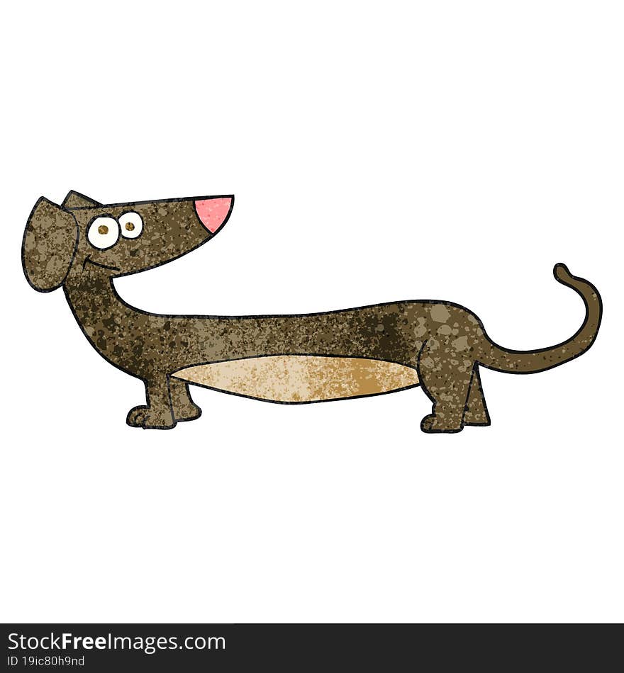 Textured Cartoon Dachshund