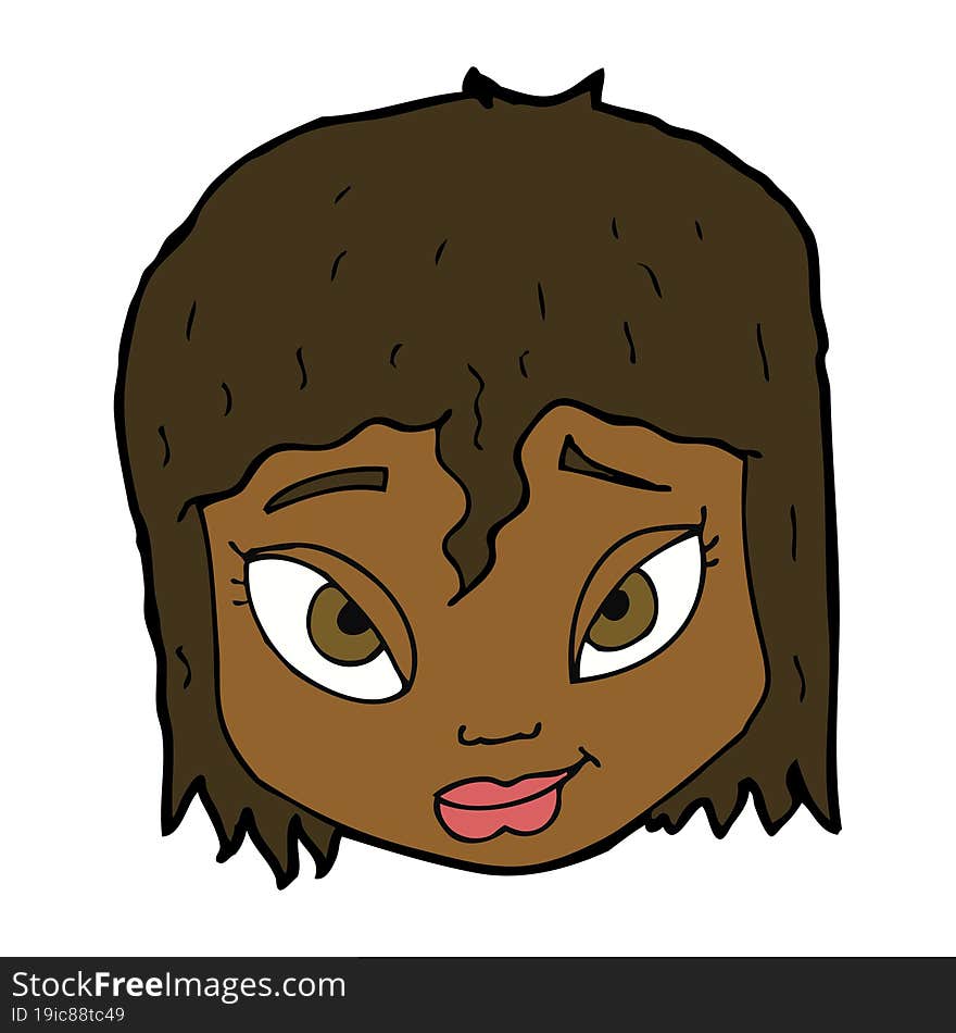 cartoon female face