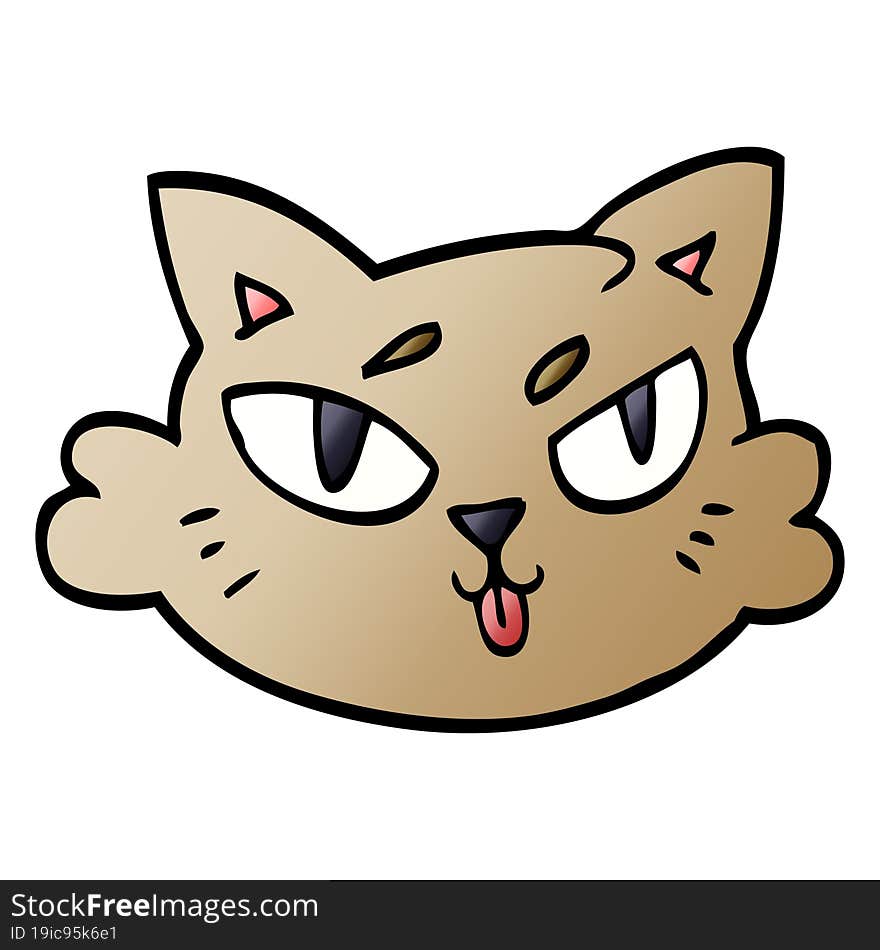 cartoon doodle of a cats face