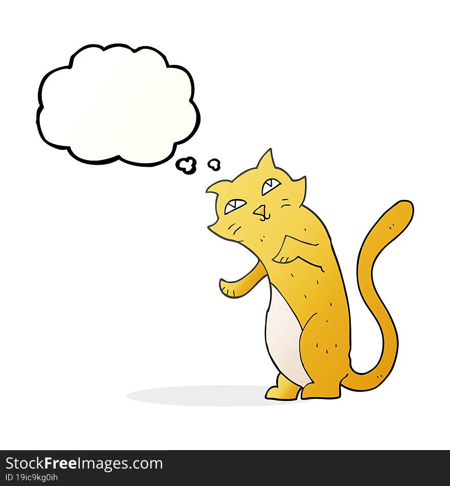 Thought Bubble Cartoon Cat