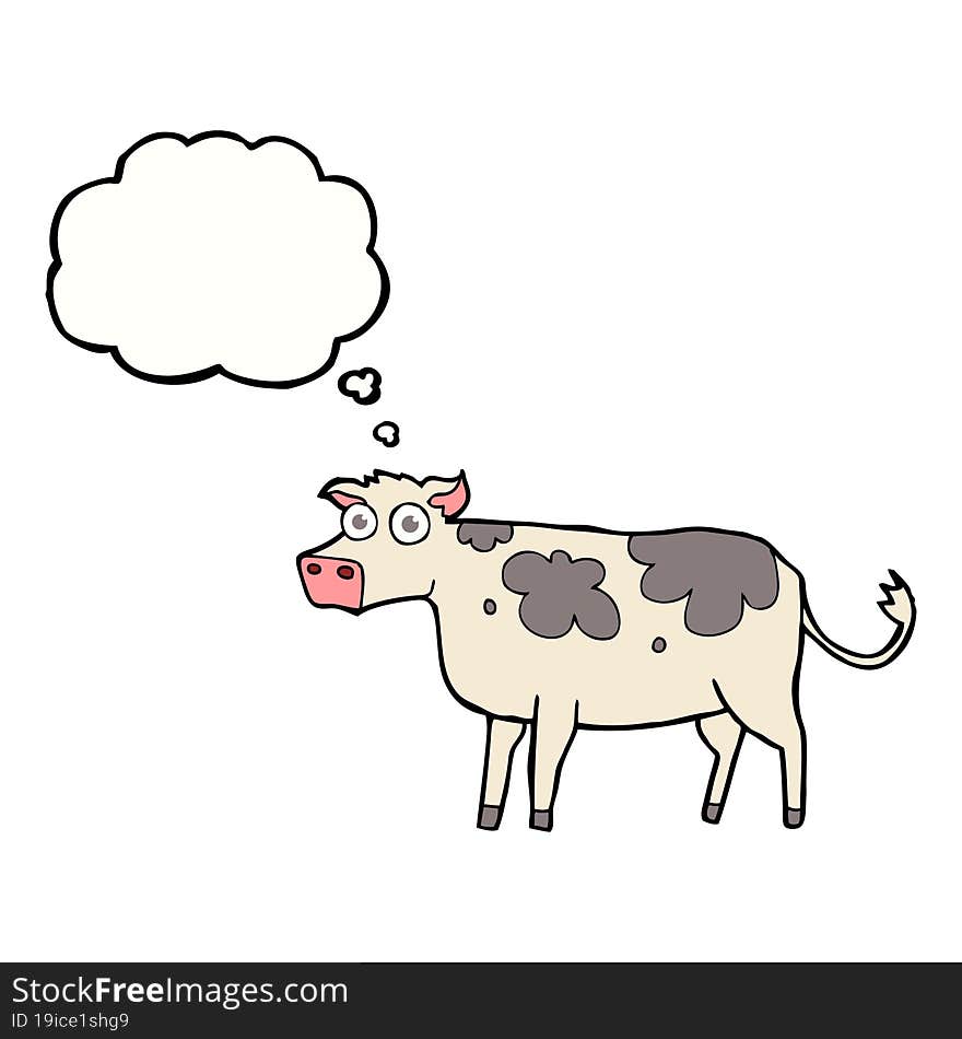 thought bubble cartoon cow