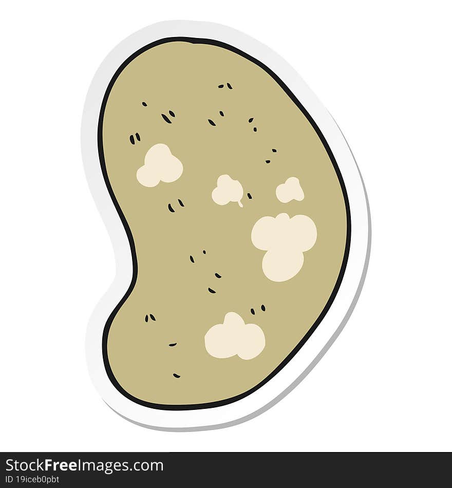 sticker of a cartoon potato