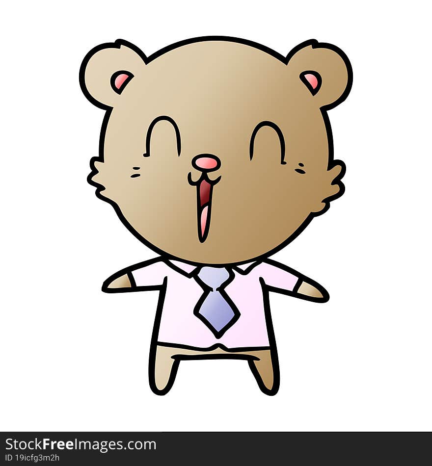 bear business cartoon chraracter. bear business cartoon chraracter