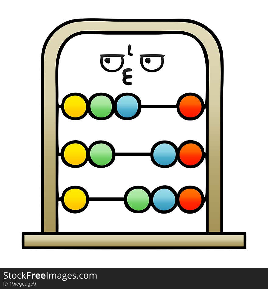 gradient shaded cartoon abacus