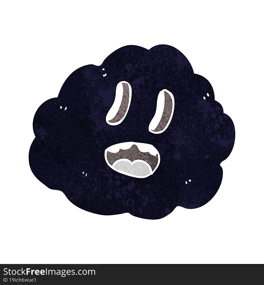 cartoon spooky cloud