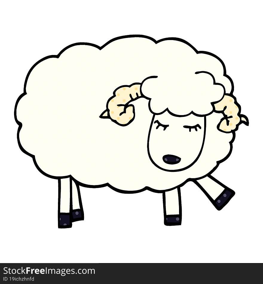 cartoon doodle cute sheep