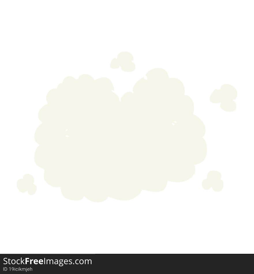 Flat Color Style Cartoon Smoke Cloud