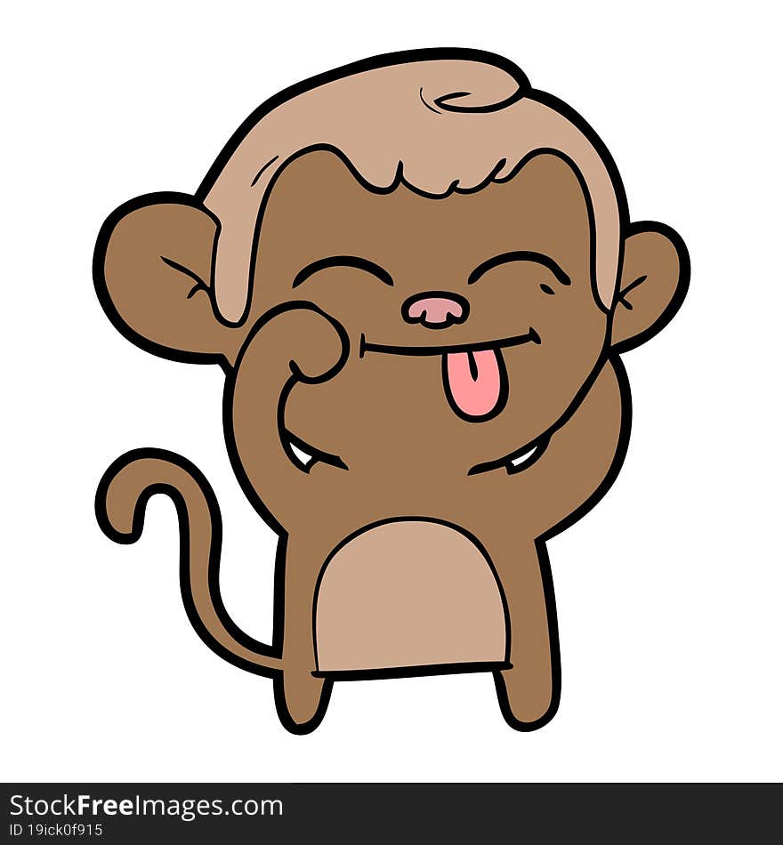 funny cartoon monkey. funny cartoon monkey