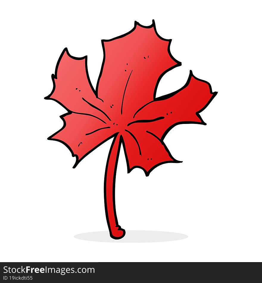 cartoon red maple leaf