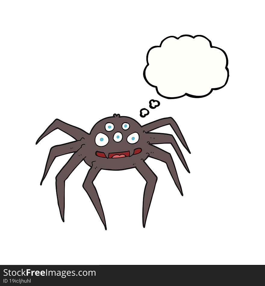 thought bubble cartoon spider