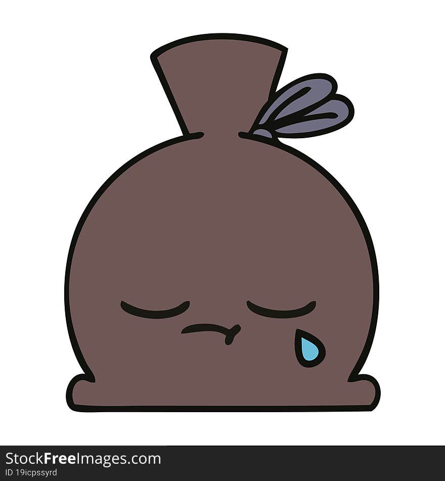 cute cartoon of a sack. cute cartoon of a sack