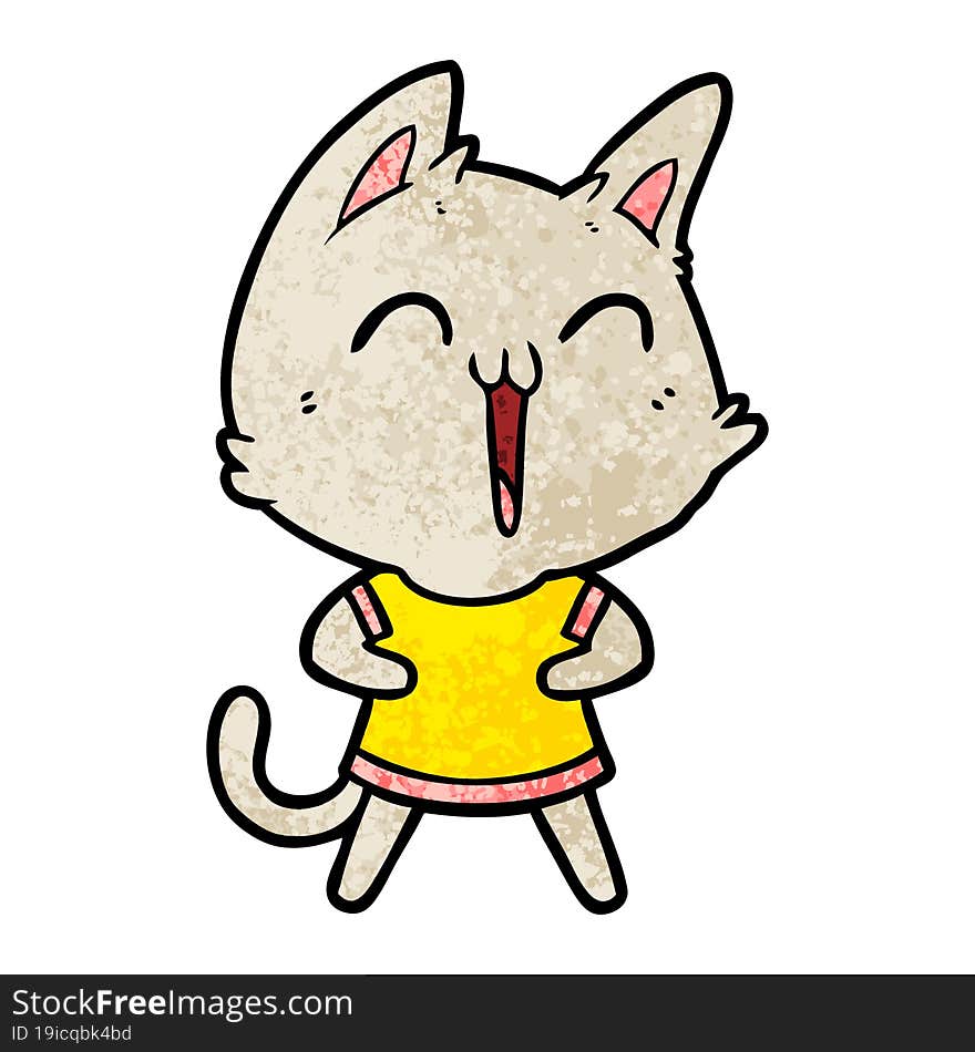 happy cartoon cat. happy cartoon cat