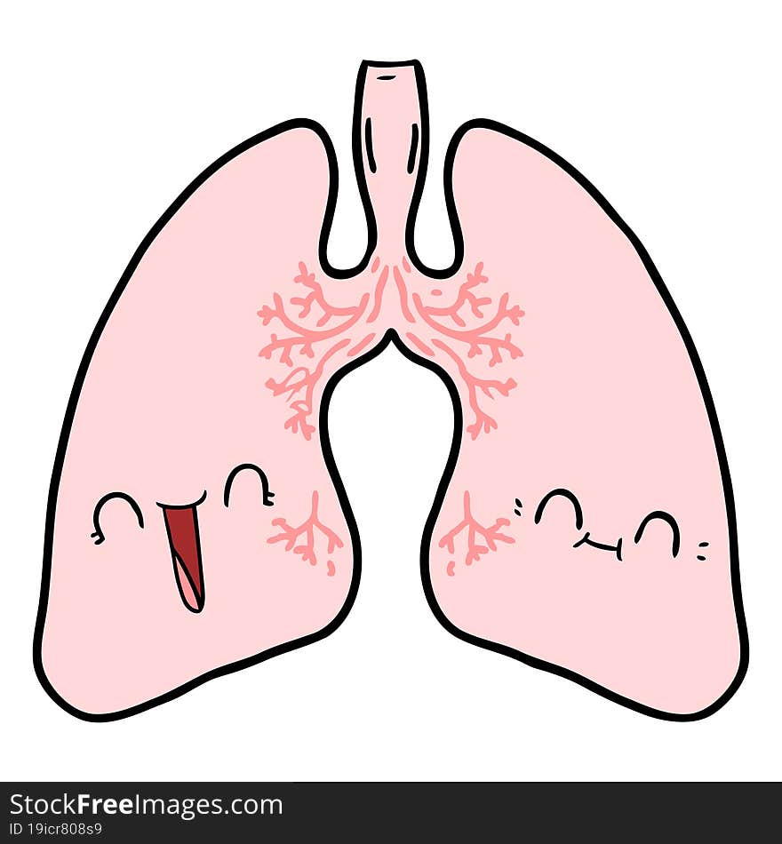 cartoon lungs. cartoon lungs