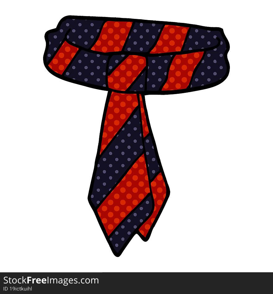 Cartoon Doodle Office Tie