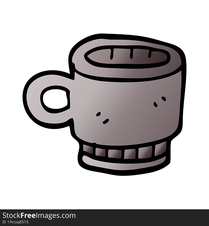 cartoon doodle coffee mug