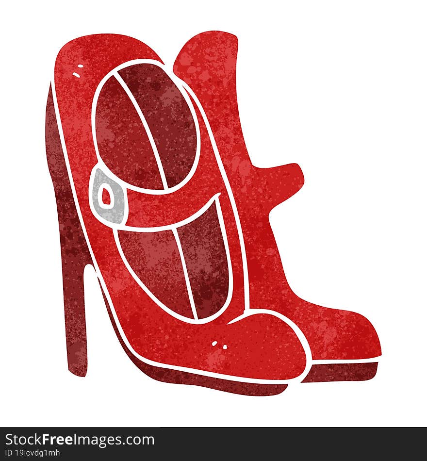 Retro Cartoon High Heeled Shoes