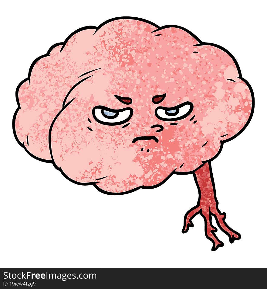 cartoon brain. cartoon brain